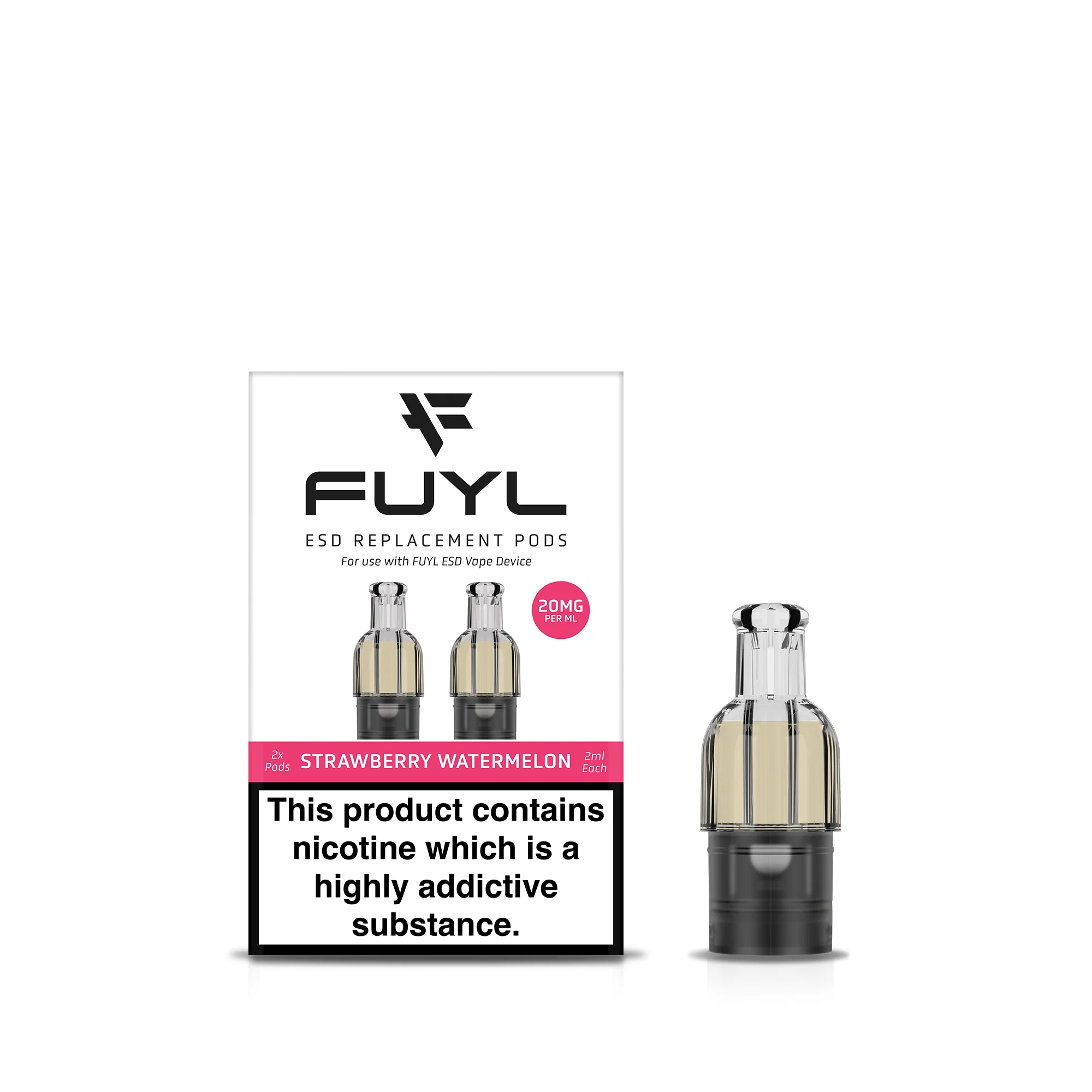 2 Pack - Strawberry Watermelon FUYL ESD Pods - Image 4