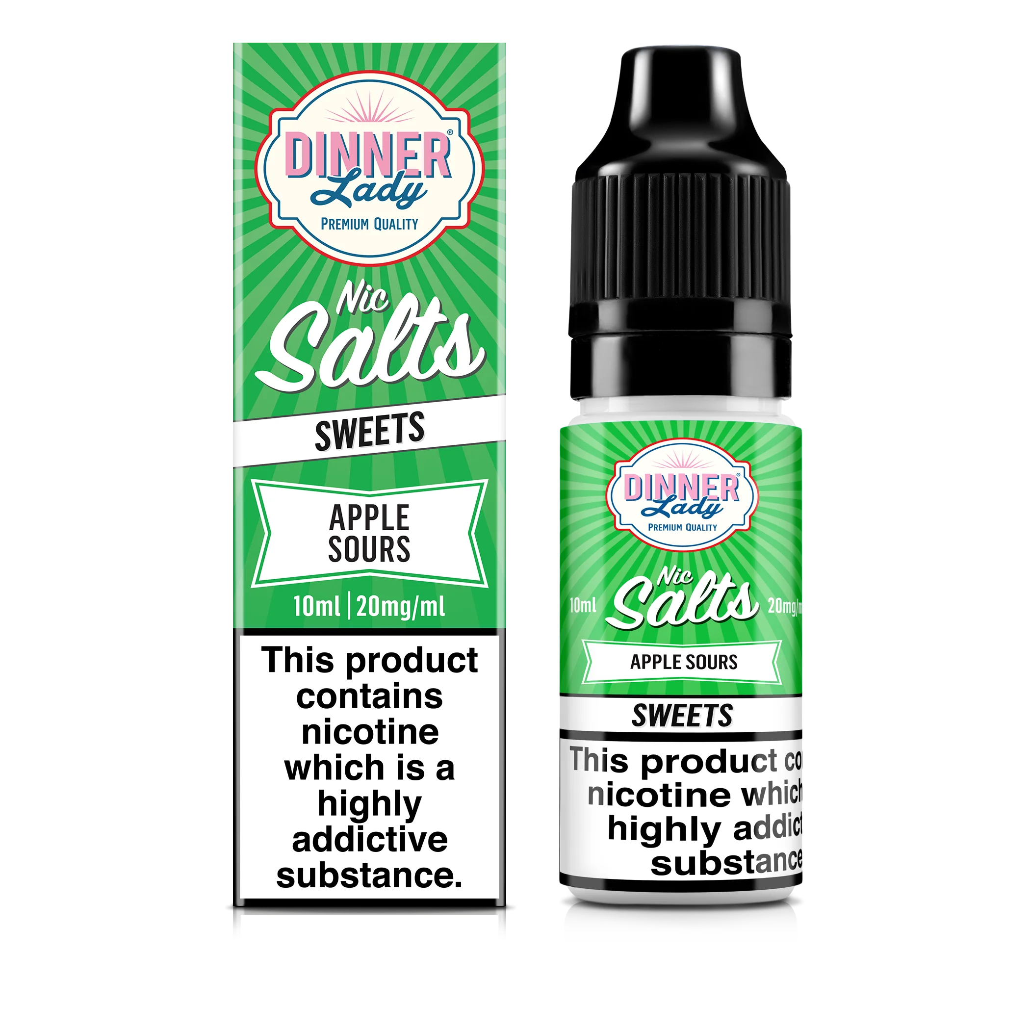 Apple Sours Nic Salts 50:50 10ml E-Liquid - Image 3