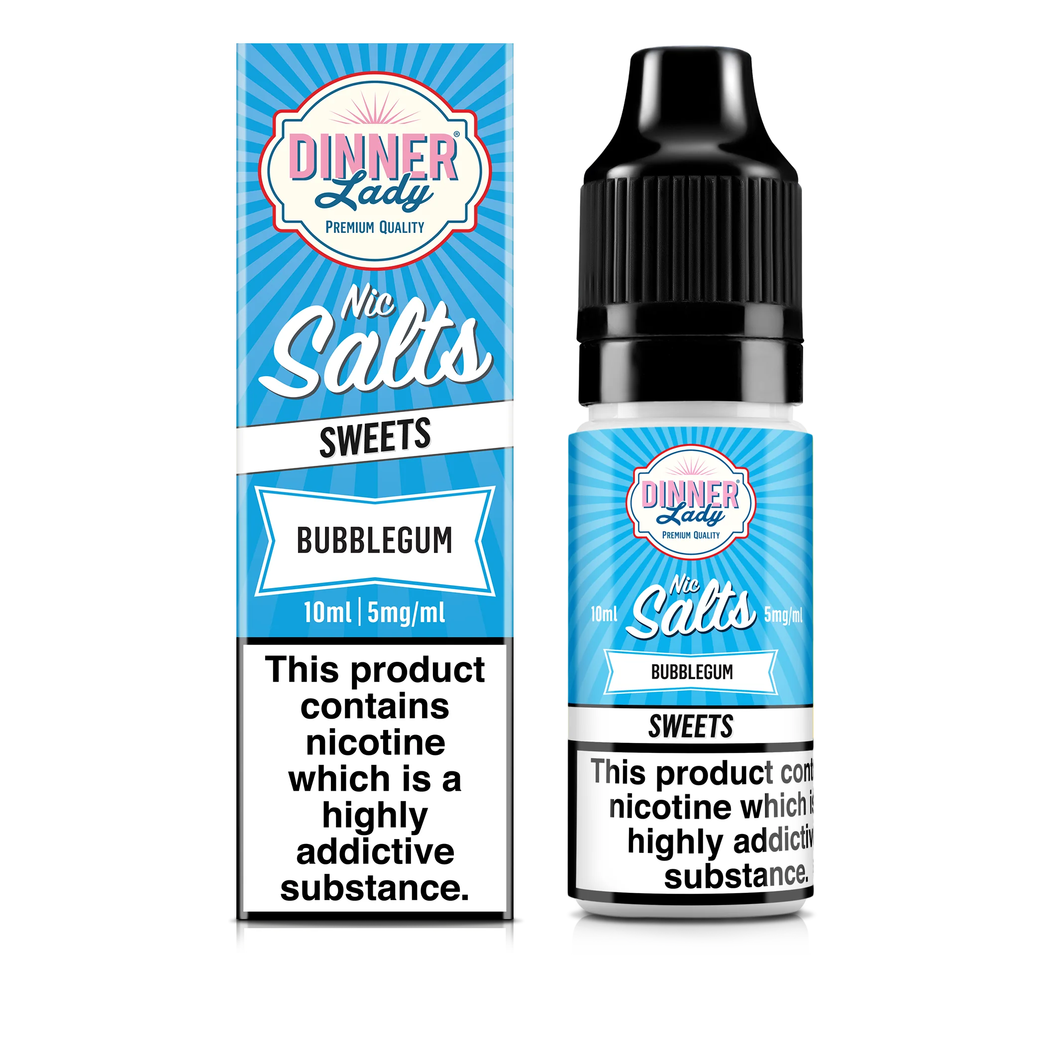 Bubblegum  Nic Salts 50:50 10ml E-Liquid - Image 4
