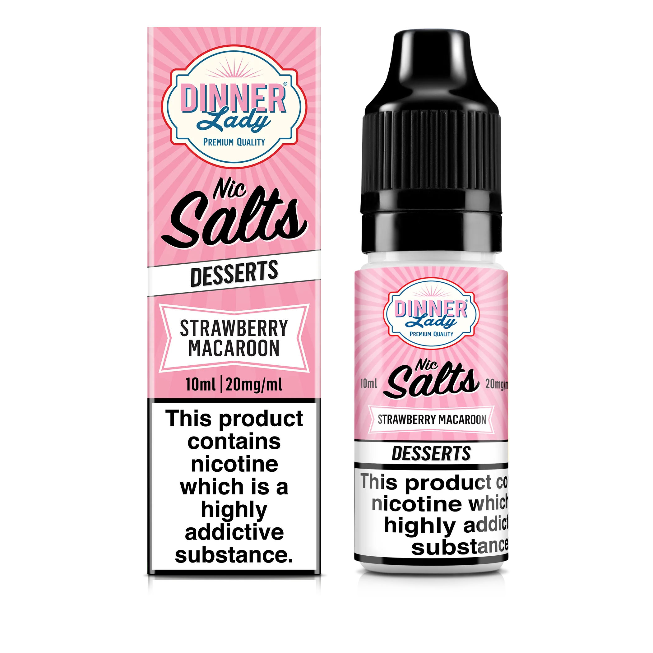 Strawberry Macaroon Nic Salts 50:50 10ml E-Liquid - Image 3